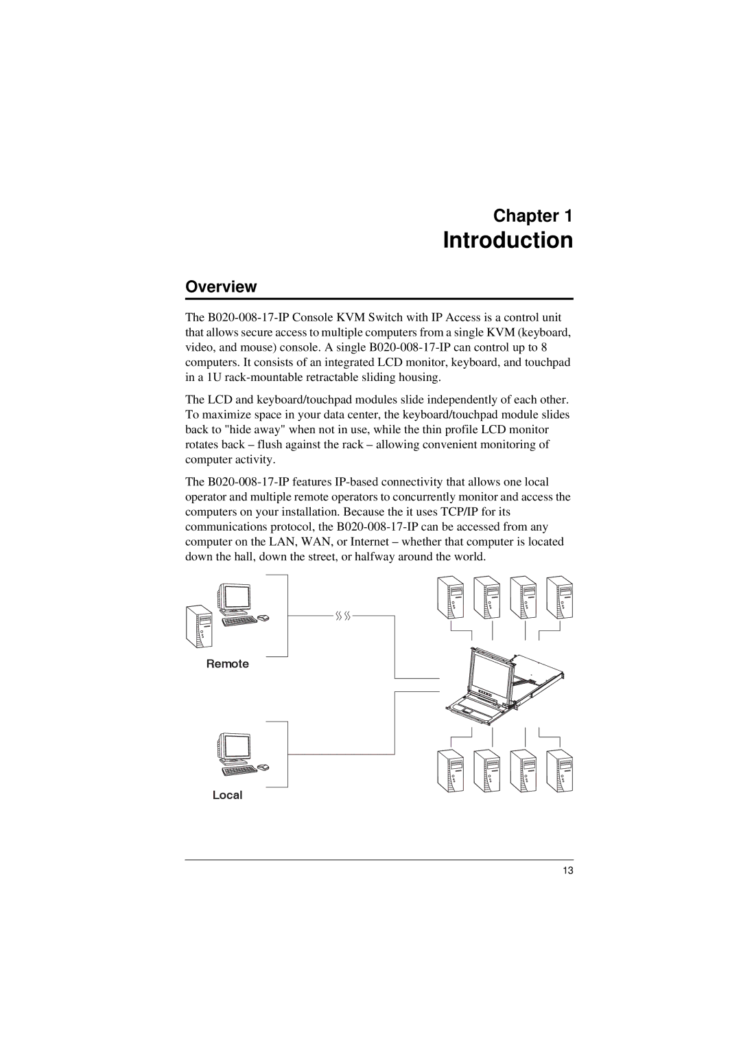 Tripp Lite B020-008-17-IP user manual Introduction, Overview 