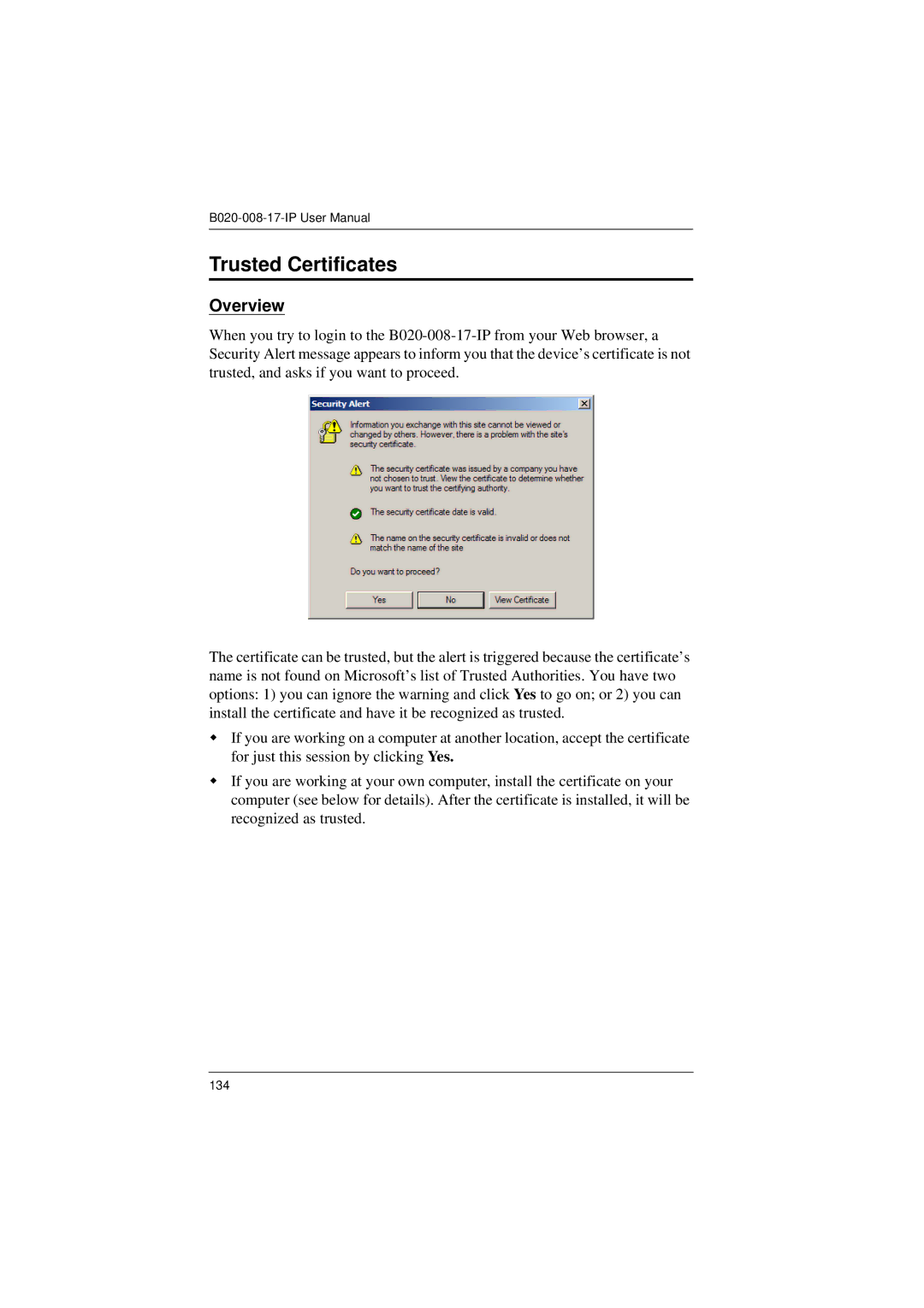 Tripp Lite B020-008-17-IP user manual Trusted Certificates, Overview 