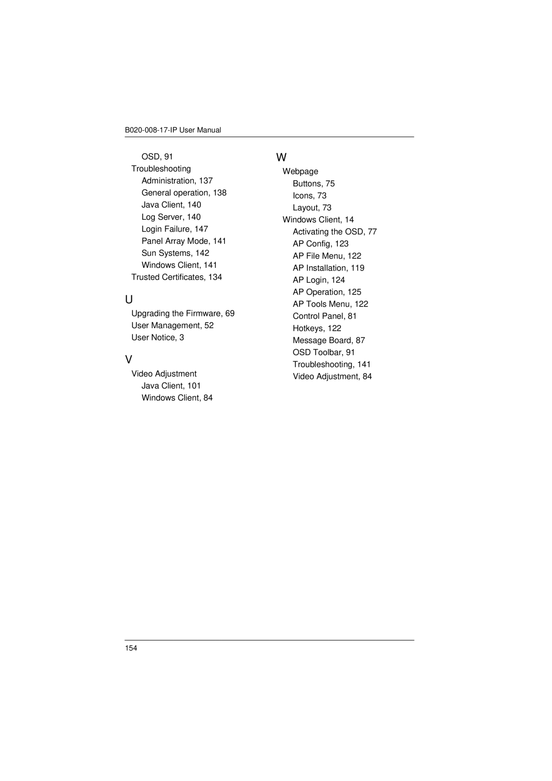 Tripp Lite B020-008-17-IP user manual 154 