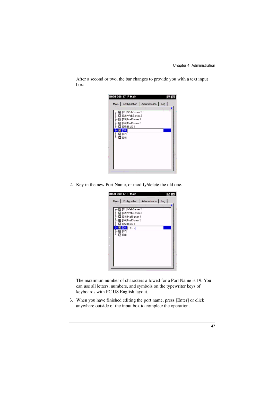 Tripp Lite B020-008-17-IP user manual Administration 