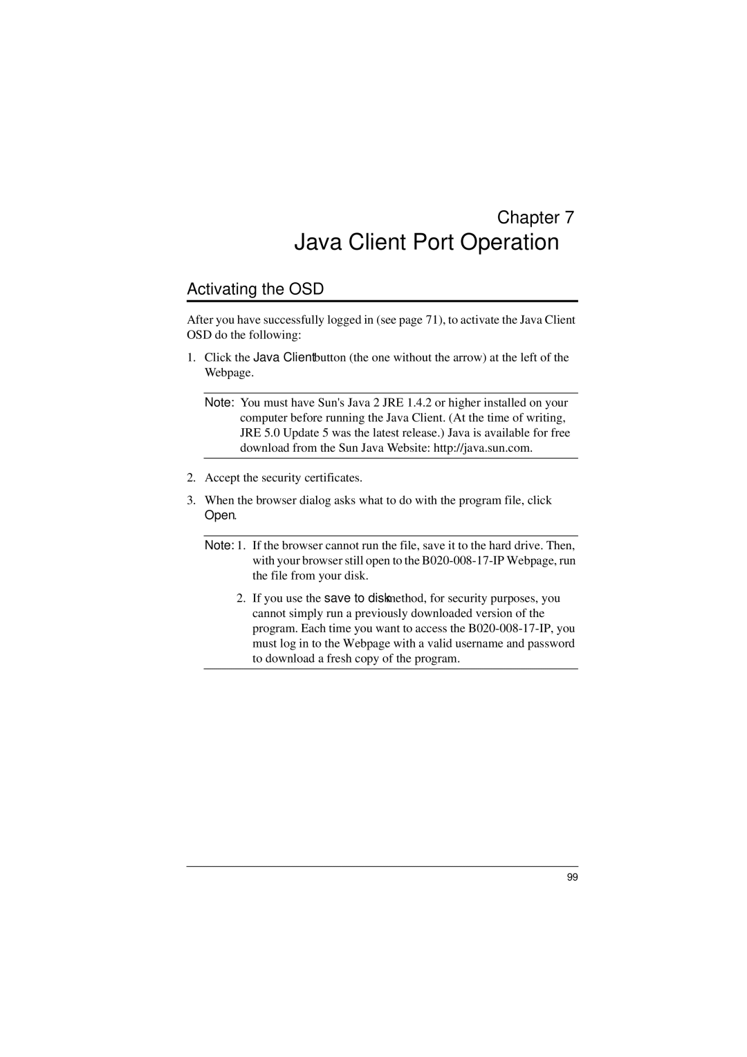 Tripp Lite B020-008-17-IP user manual Java Client Port Operation 