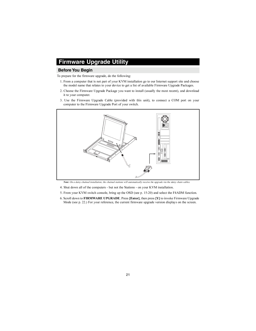 Tripp Lite B020-008 Firmware Upgrade Utility, Before You Begin, To prepare for the firmware upgrade, do the following 