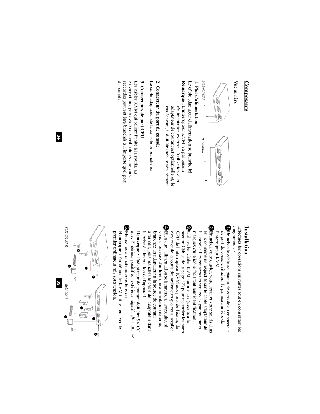 Tripp Lite B022-002-KT-R, B022-004-R user manual Vue arrière 