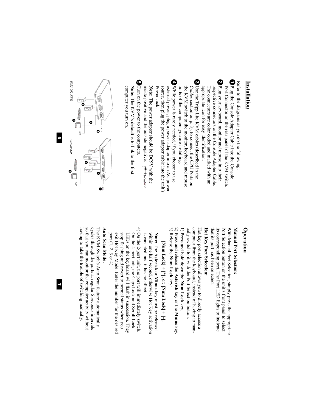 Tripp Lite B022-002-KT-R, B022-004-R user manual Installation, Operation 