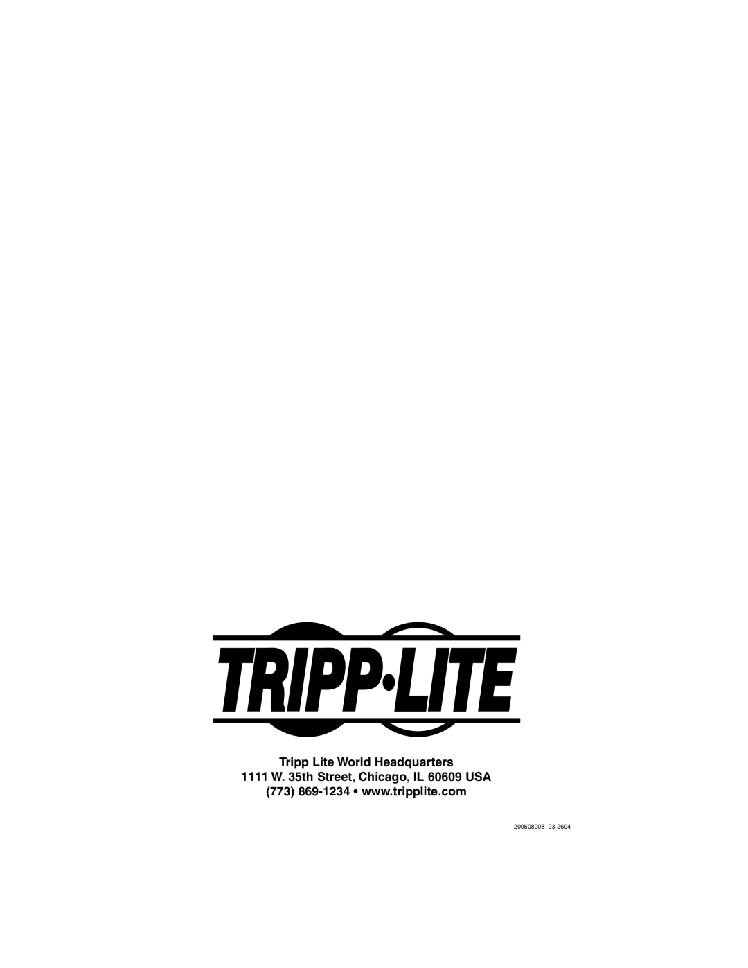 Tripp Lite B032-002-R owner manual 200608008 