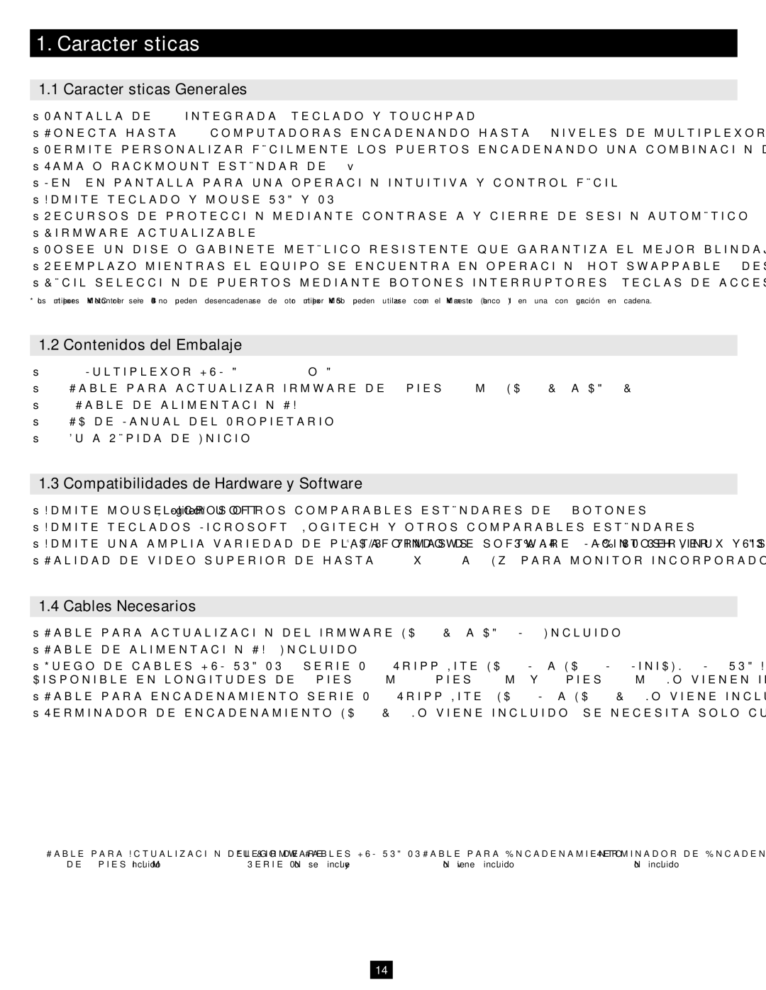 Tripp Lite B040-016-19 Características Generales, Contenidos del Embalaje, Compatibilidades de Hardware y Software 