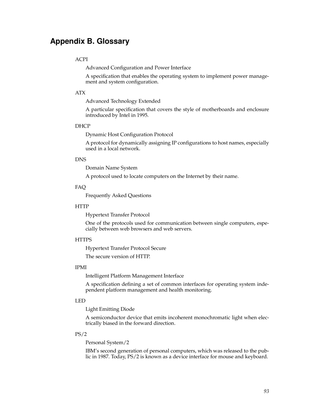 Tripp Lite B050-000 manual Appendix B. Glossary, Acpi 