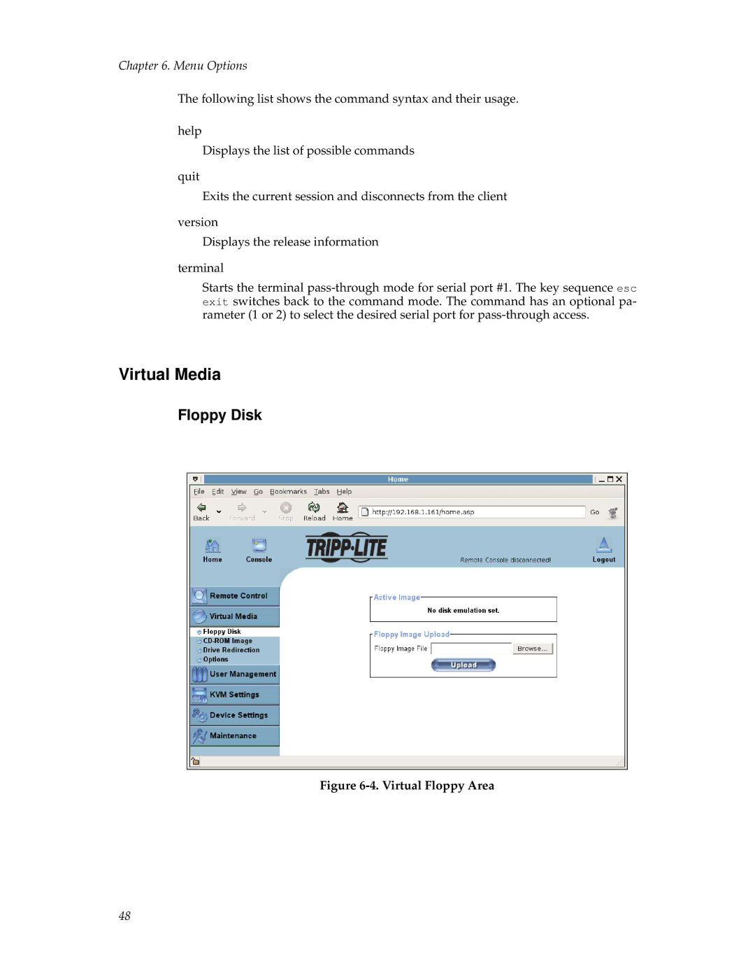 Tripp Lite B050-000 manual Virtual Media, Floppy Disk 