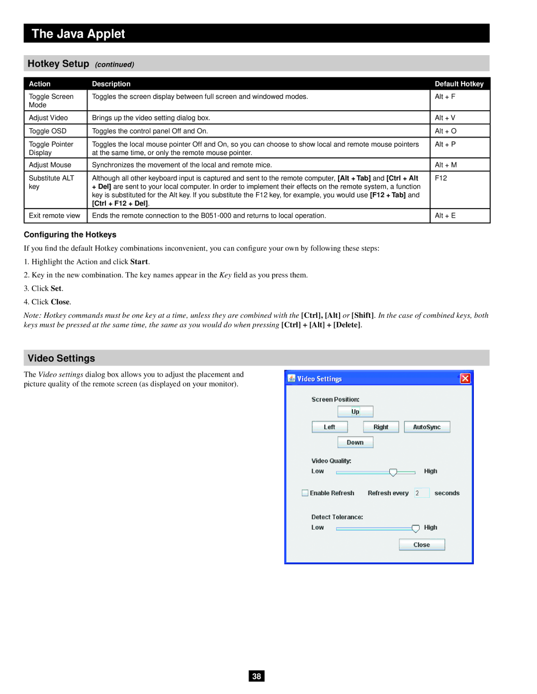 Tripp Lite B051-000 IP owner manual Ctrl + F12 + Del 