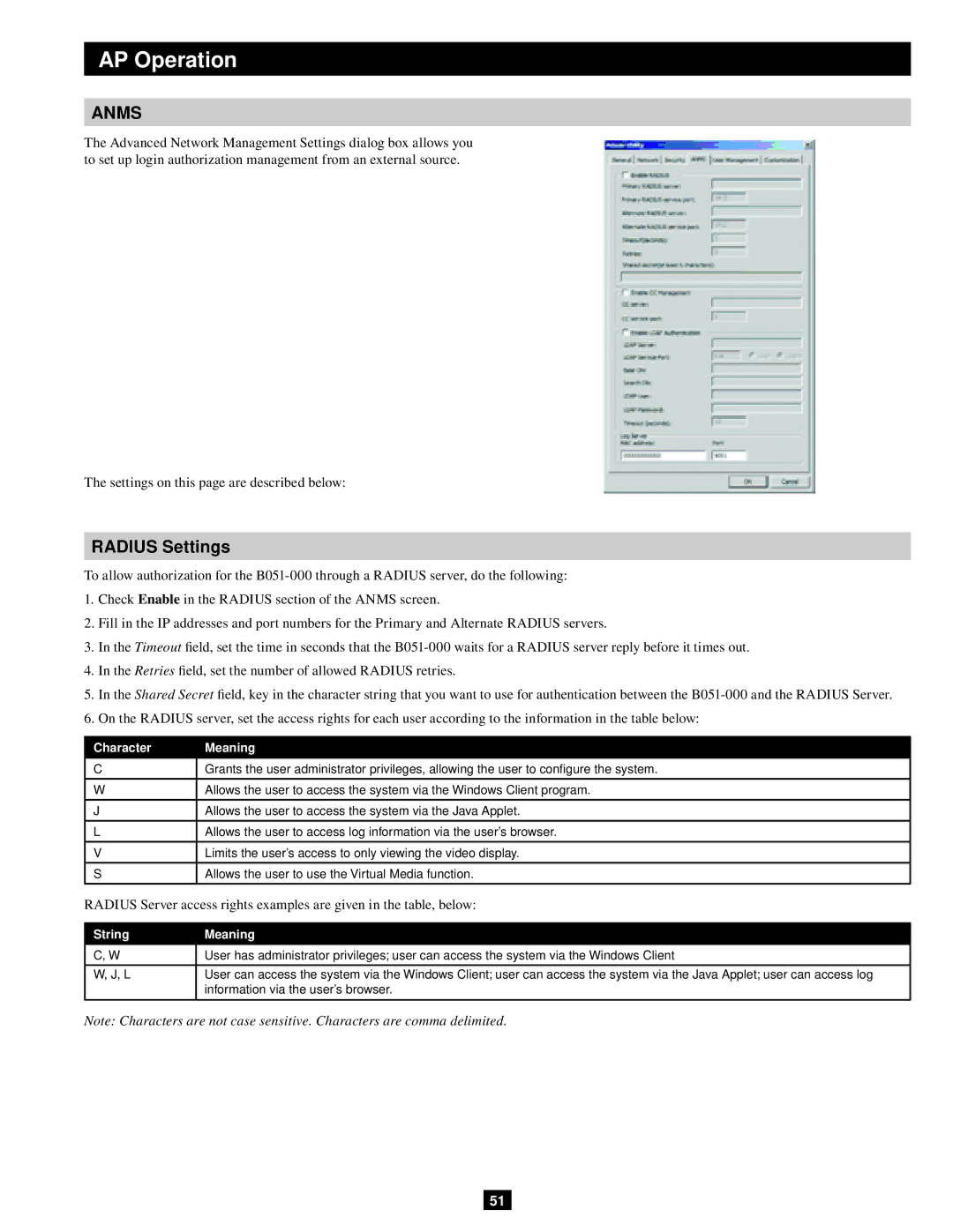 Tripp Lite B051-000 IP owner manual Anms 