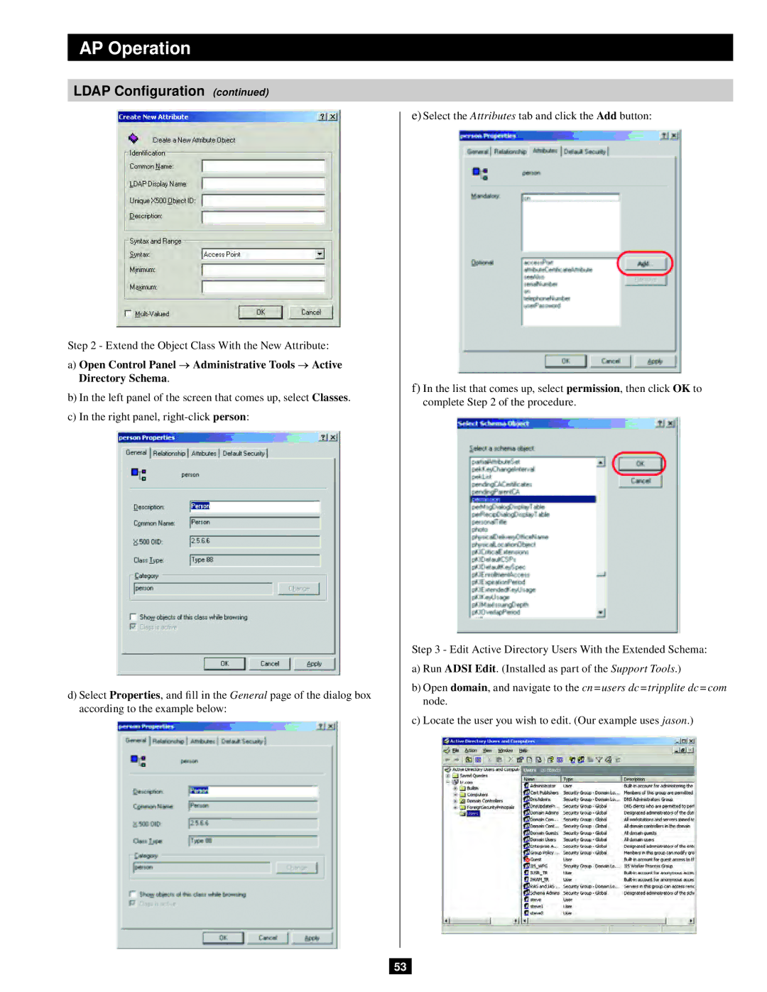 Tripp Lite B051-000 IP owner manual Locate the user you wish to edit. Our example uses jason 