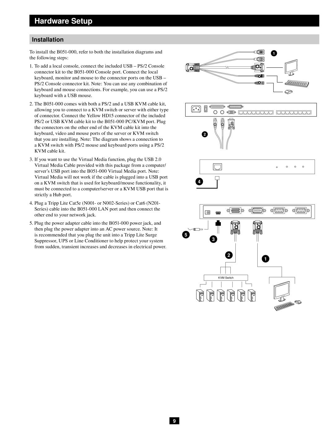 Tripp Lite B051-000 IP owner manual Installation 