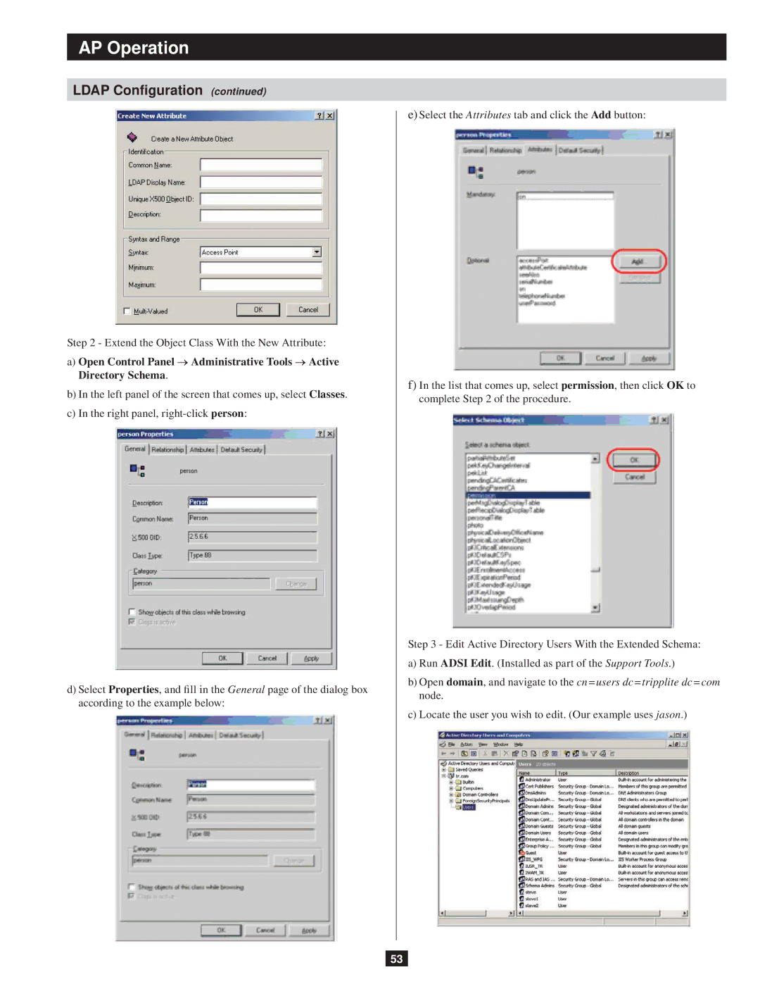 Tripp Lite B051-000 owner manual Locate the user you wish to edit. Our example uses jason 