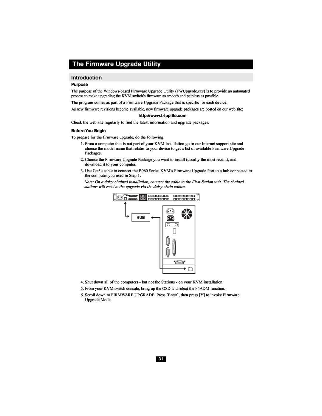 Tripp Lite B060-016-2 owner manual The Firmware Upgrade Utility, Introduction, Purpose, Before You Begin 