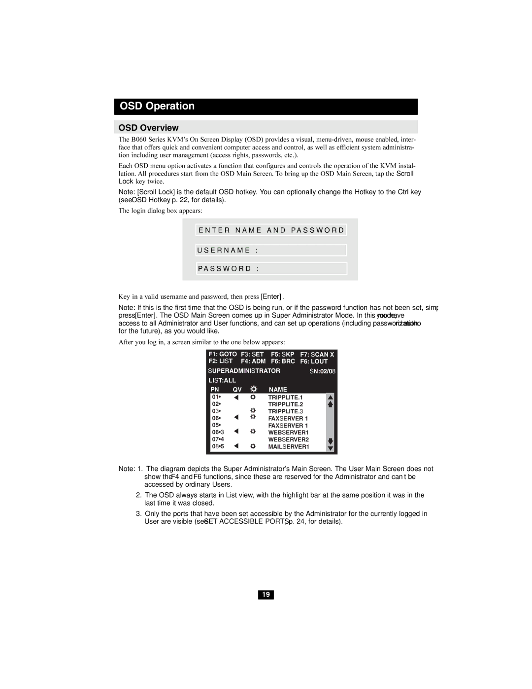 Tripp Lite B060-016-2 owner manual OSD Operation, OSD Overview 