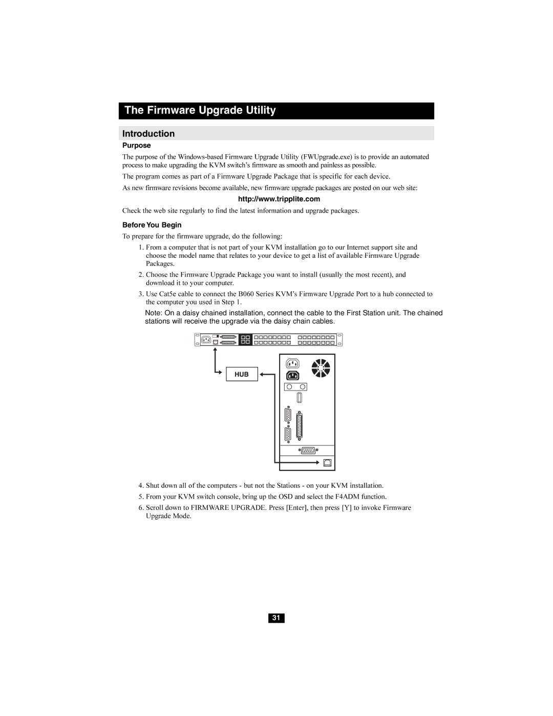 Tripp Lite B060-016-2 owner manual Firmware Upgrade Utility, Introduction, Purpose, Before You Begin 