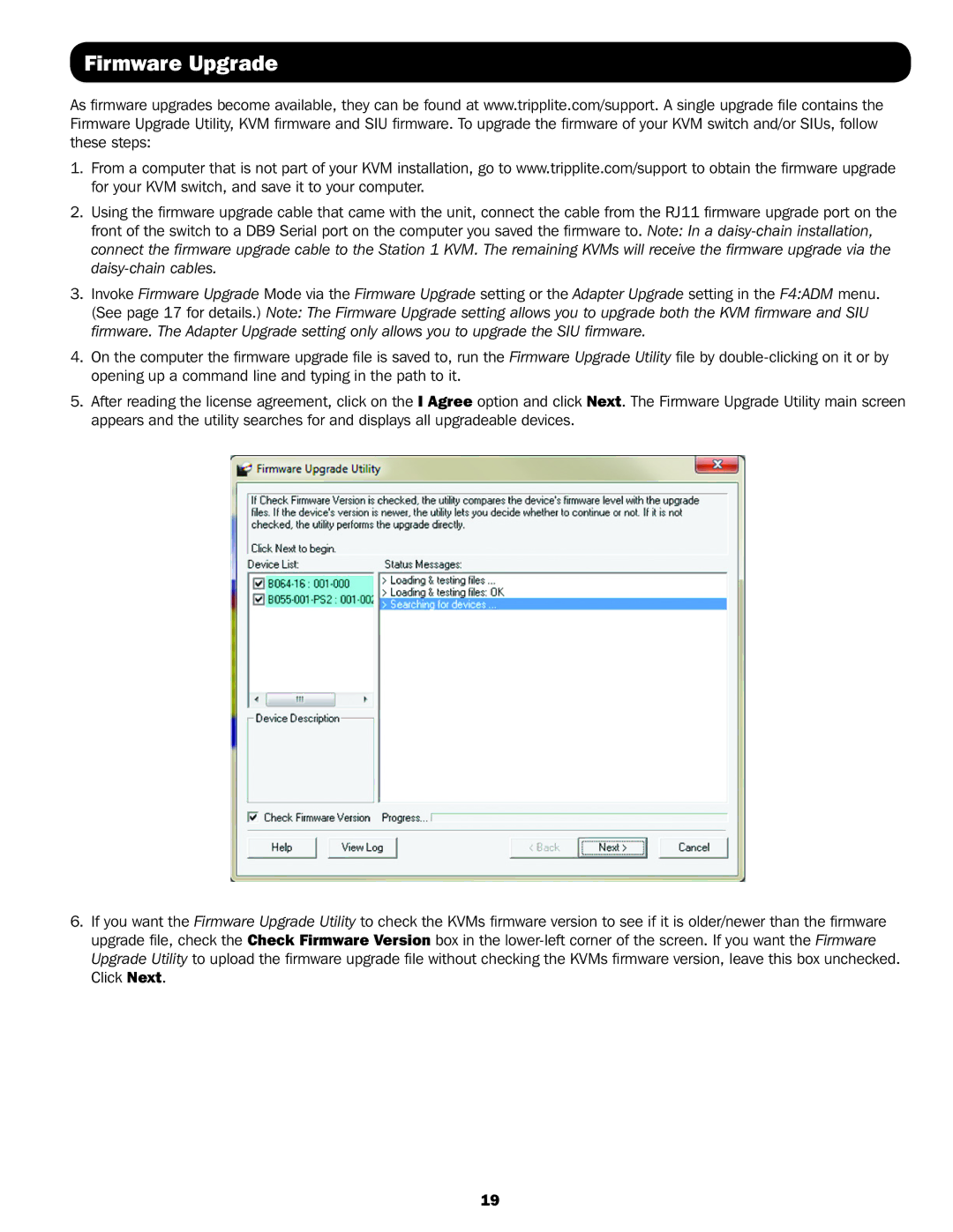 Tripp Lite B064-016 owner manual Firmware Upgrade 