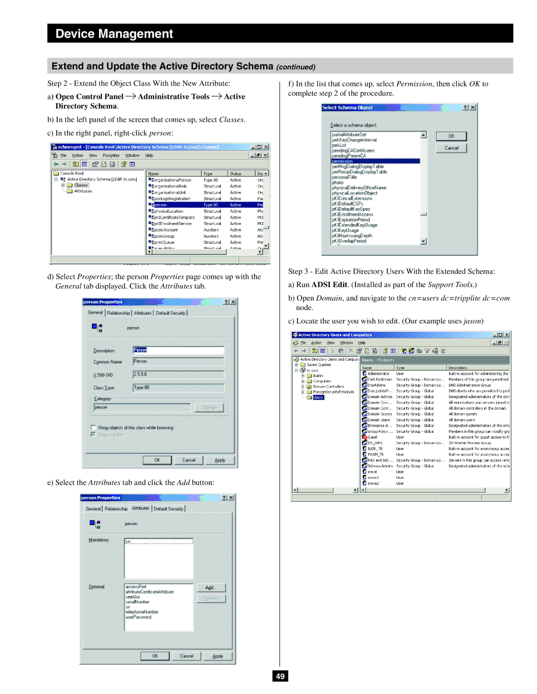 Tripp Lite B064-016-02-IP, B064-032-02-IP, B064-032-04-IP owner manual Extend the Object Class With the New Attribute 