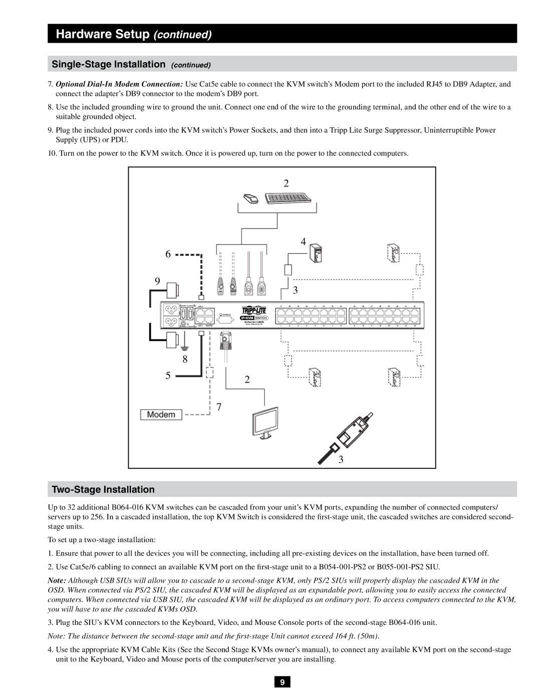 Tripp Lite B064-032-02-IPG, B064-032-04-IPG, B064-016-04-IPG, B064-016-02-IPG owner manual Two-Stage Installation 