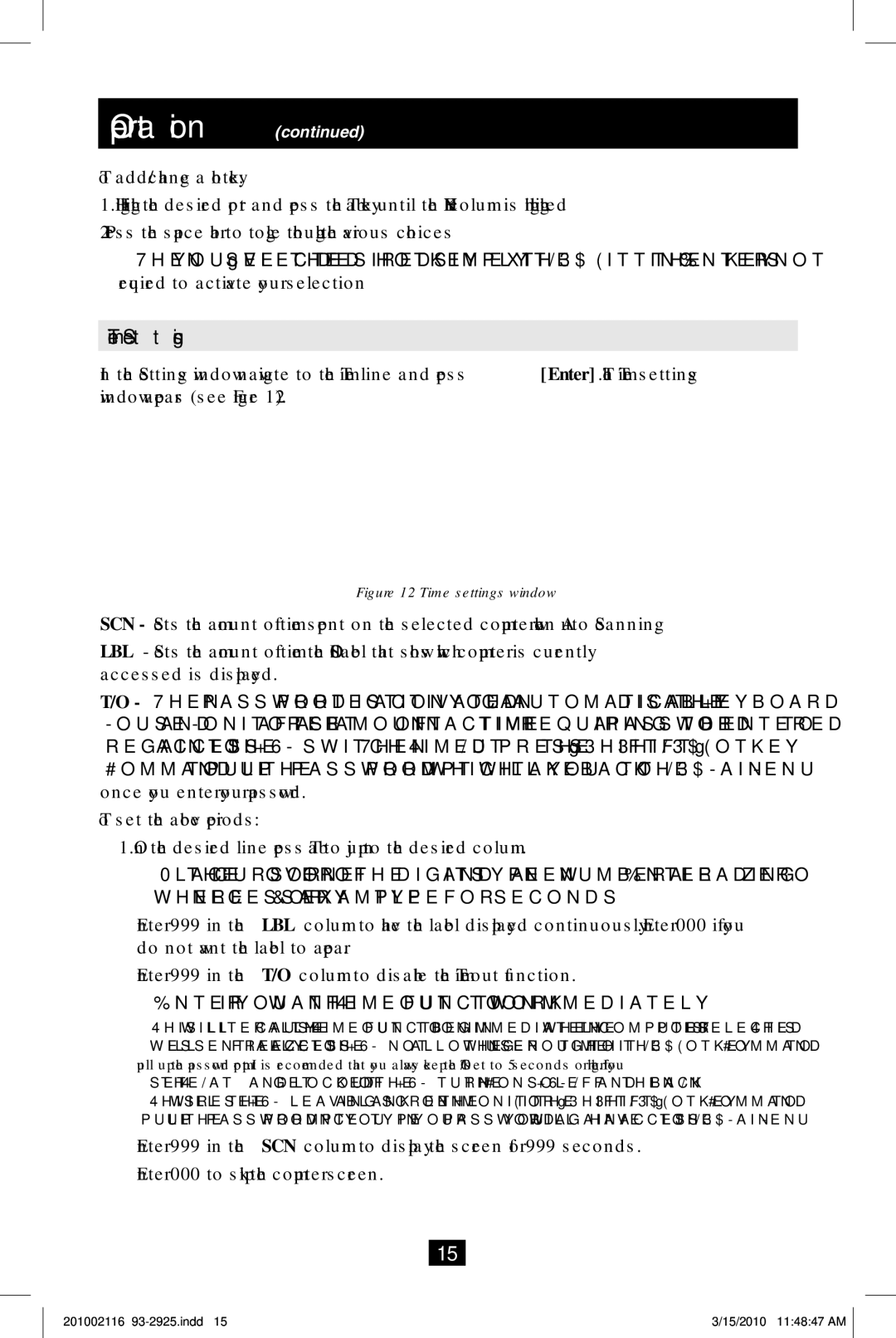 Tripp Lite B070-016-19, B070-008-19 owner manual Time Settings, Time settings window 