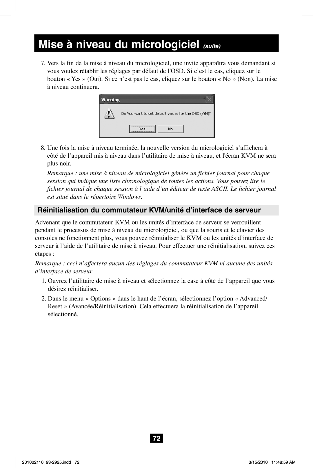 Tripp Lite B070-008-19, B070-016-19 owner manual Mise à niveau du micrologiciel suite 