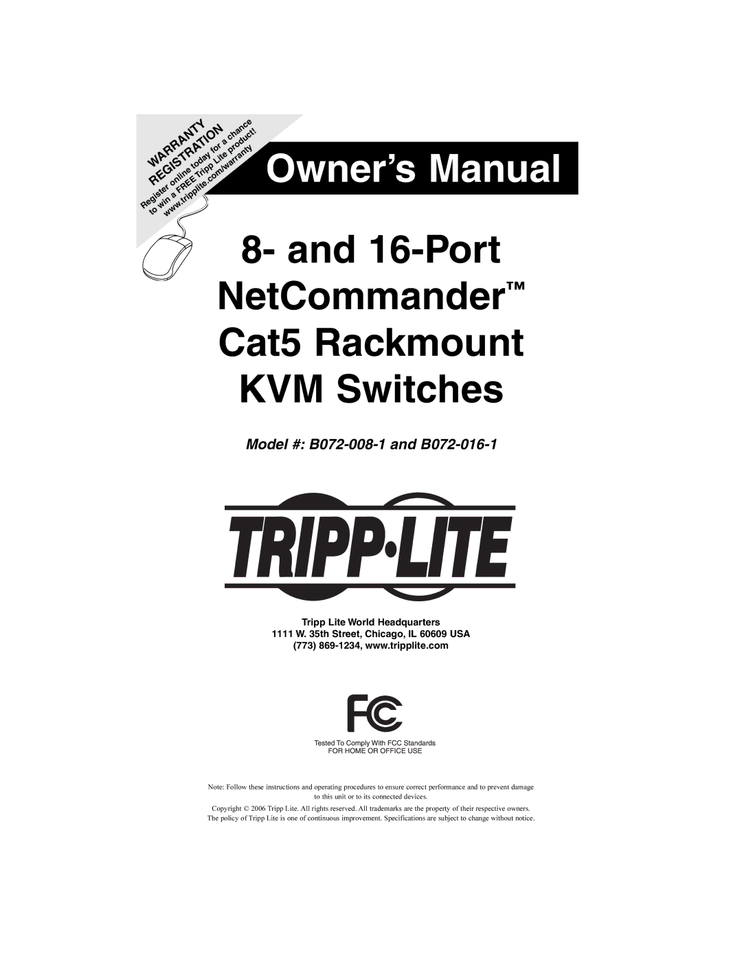 Tripp Lite B072-016-1, B072-008-1 owner manual Port 