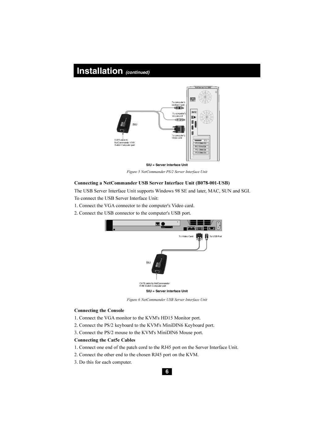 Tripp Lite B072-008-1, B072-016-1 owner manual NetCommander PS/2 Server Interface Unit 