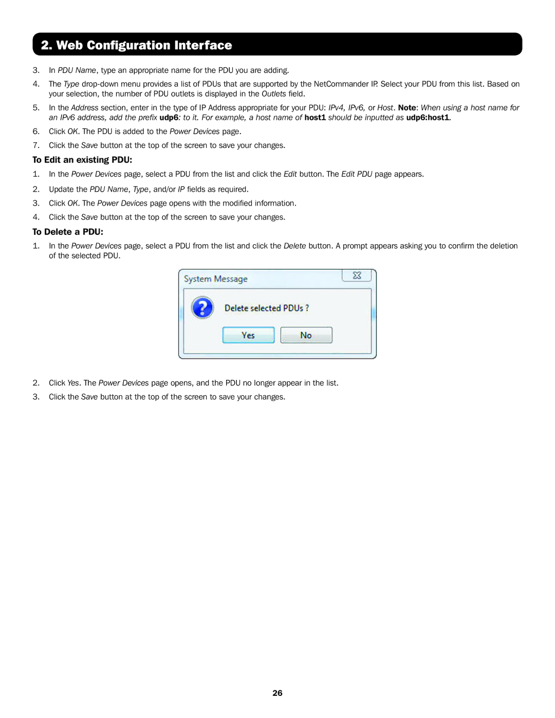 Tripp Lite B072-008-IP, B072-016-IP, B070-016-19-IP, B070-008-19-IP owner manual To Edit an existing PDU, To Delete a PDU 