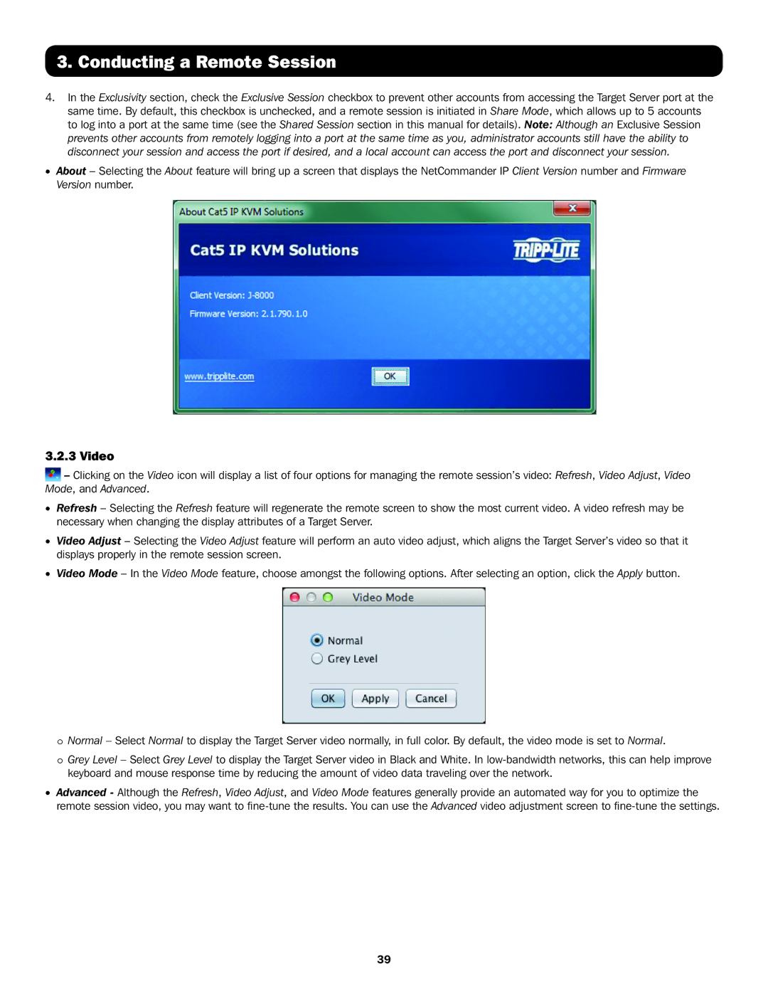 Tripp Lite B070-008-19-IP, B072-016-IP, B070-016-19-IP, B072-008-IP owner manual Video 