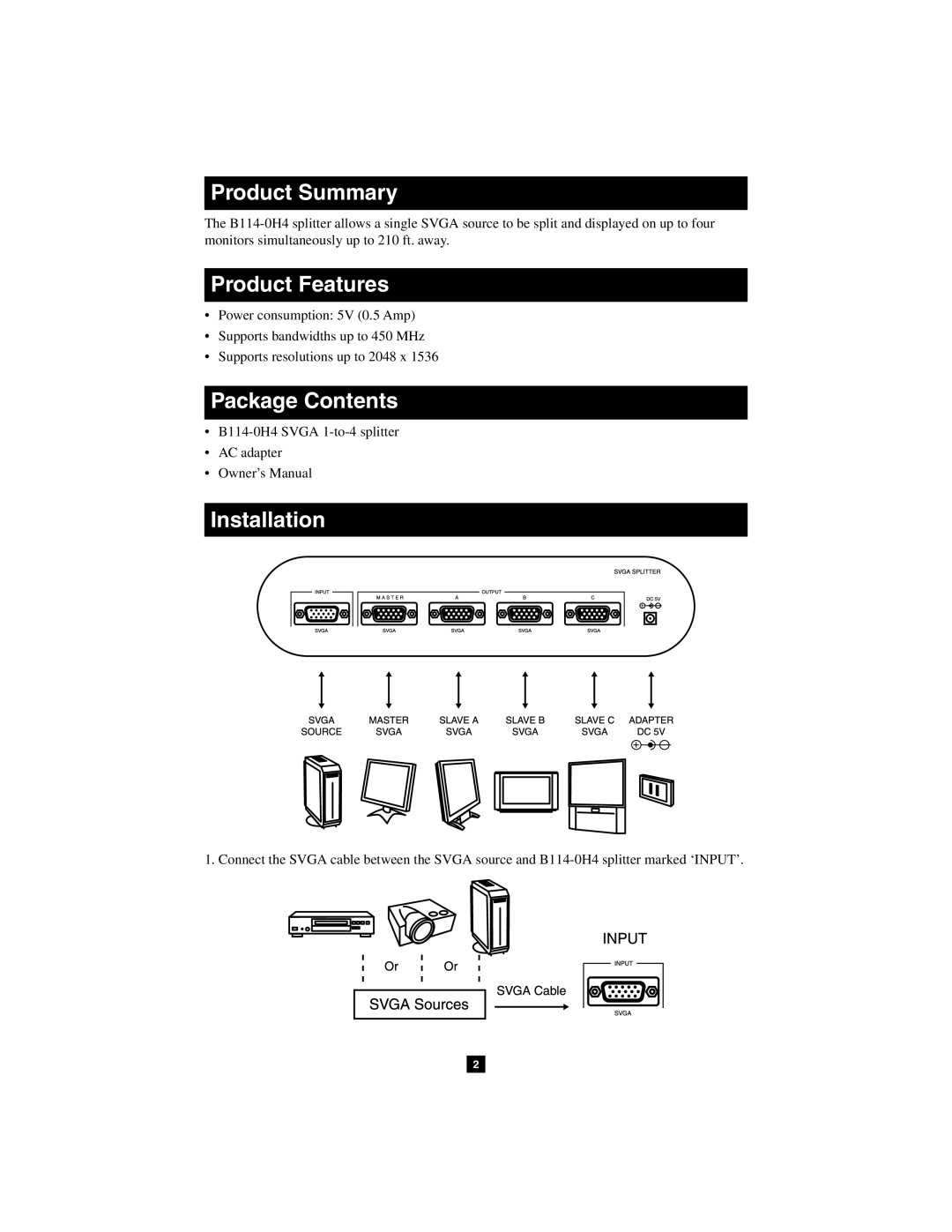 Tripp Lite B114-0H4 owner manual Product Summary 