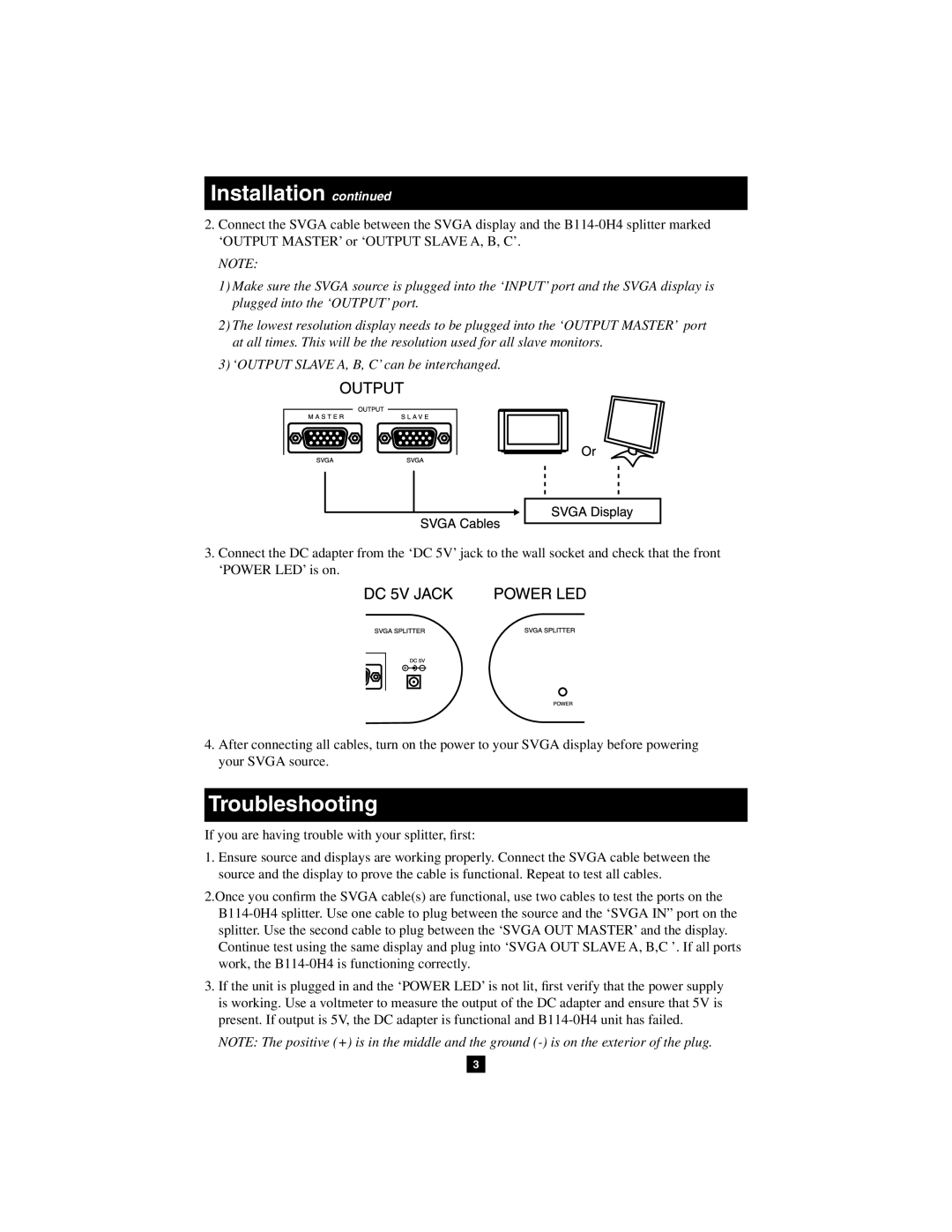 Tripp Lite B114-0H4 owner manual Installation 