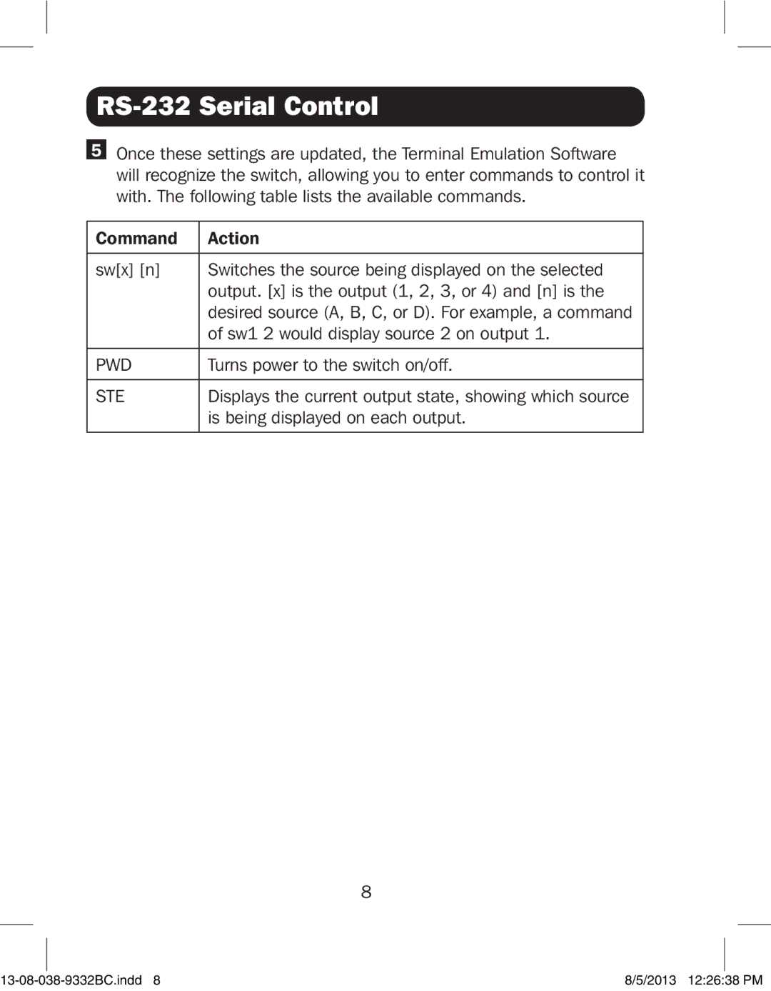 Tripp Lite B119-2X2, B119-4X4 owner manual Pwd 