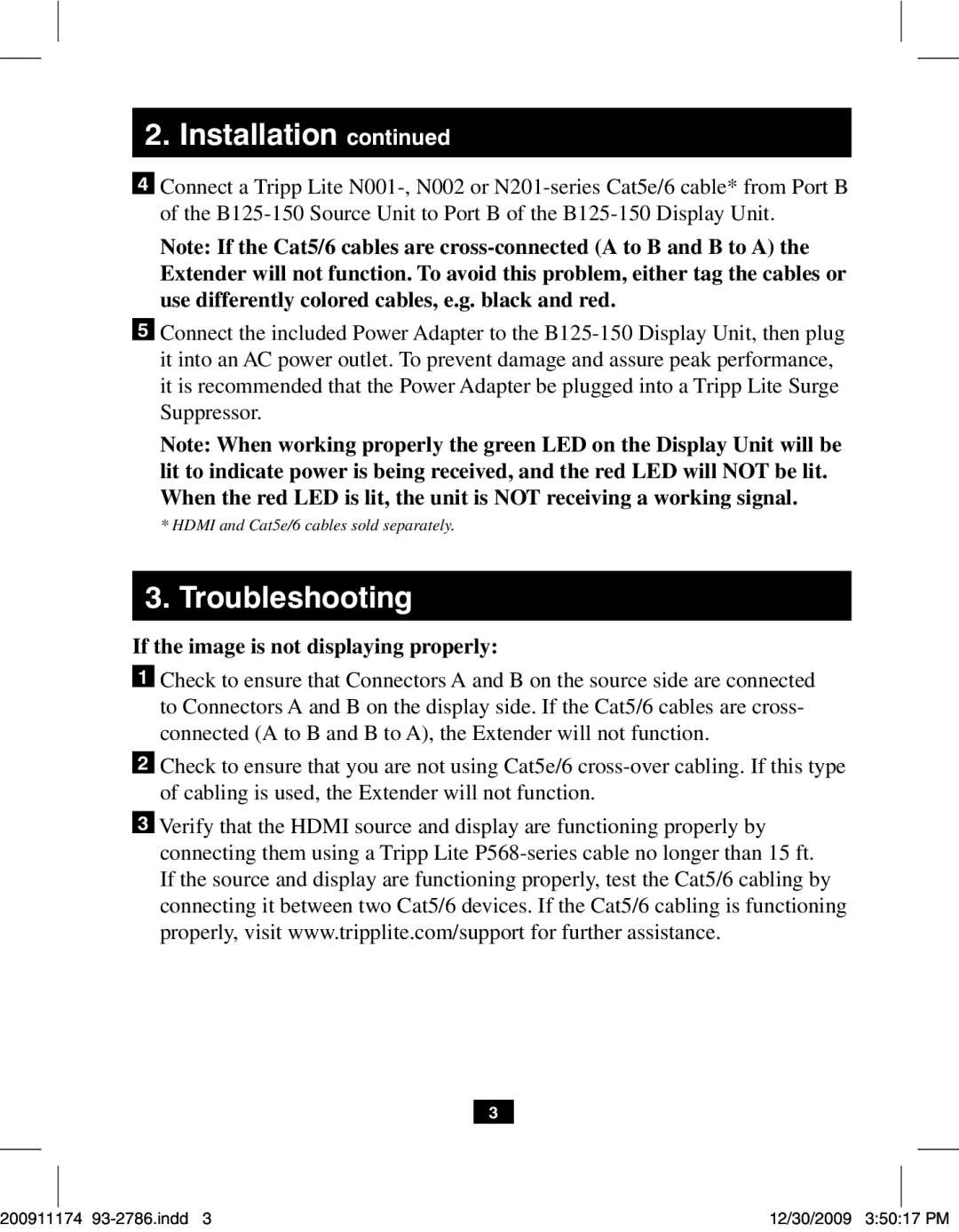 Tripp Lite B125-150 owner manual If the image is not displaying properly 