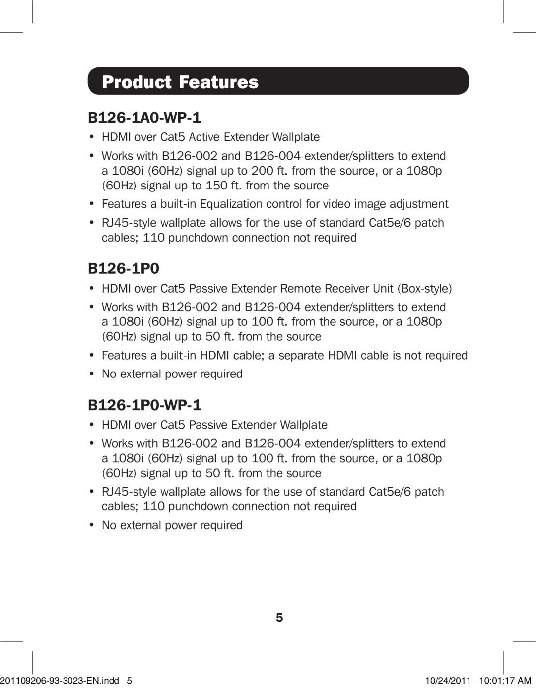 Tripp Lite B126-110, B126-004, B126-1A1-WP, B126-002 owner manual B126-1A0-WP-1, B126-1P0-WP-1 