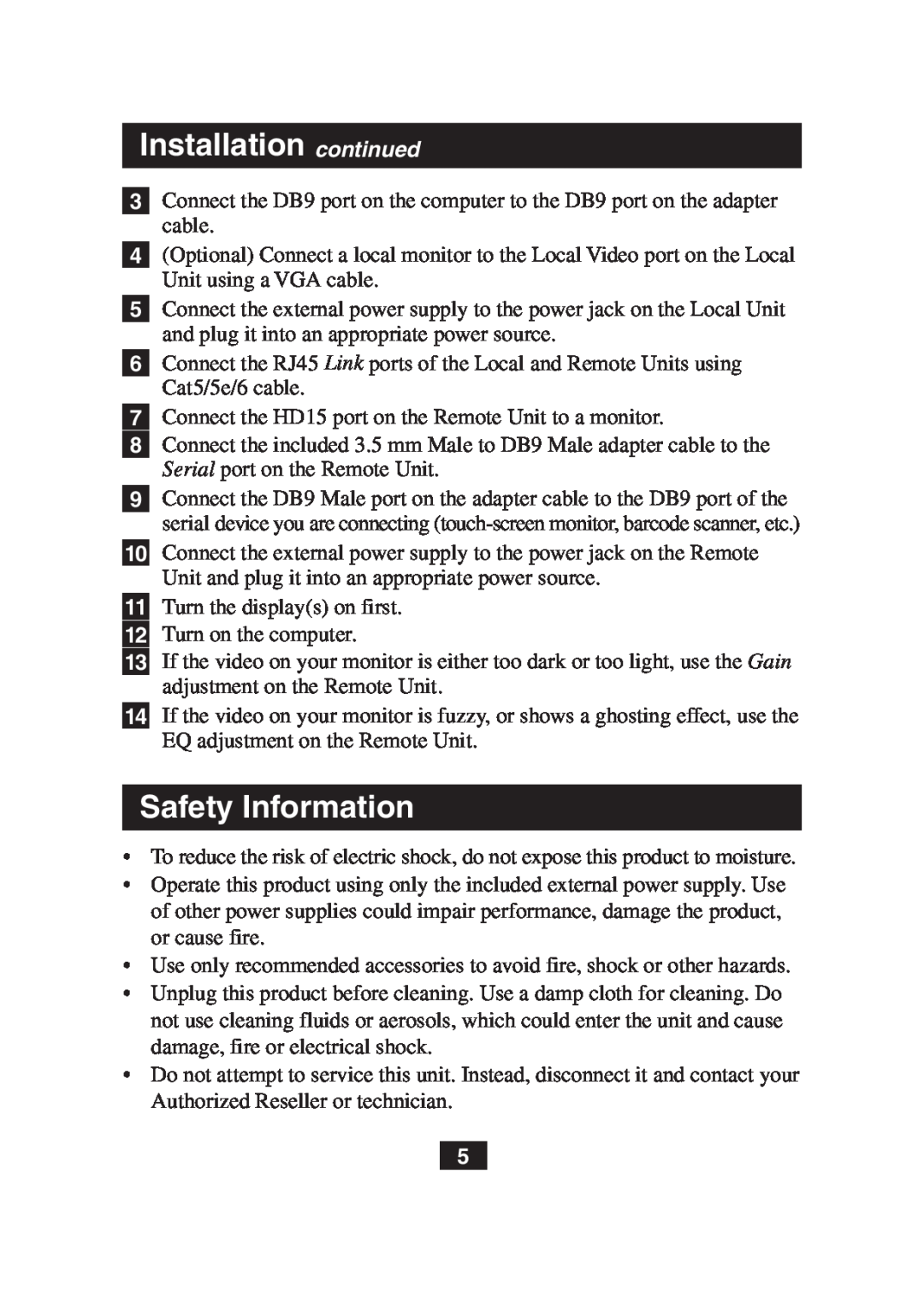 Tripp Lite B130-101S owner manual Installation continued, Safety Information 