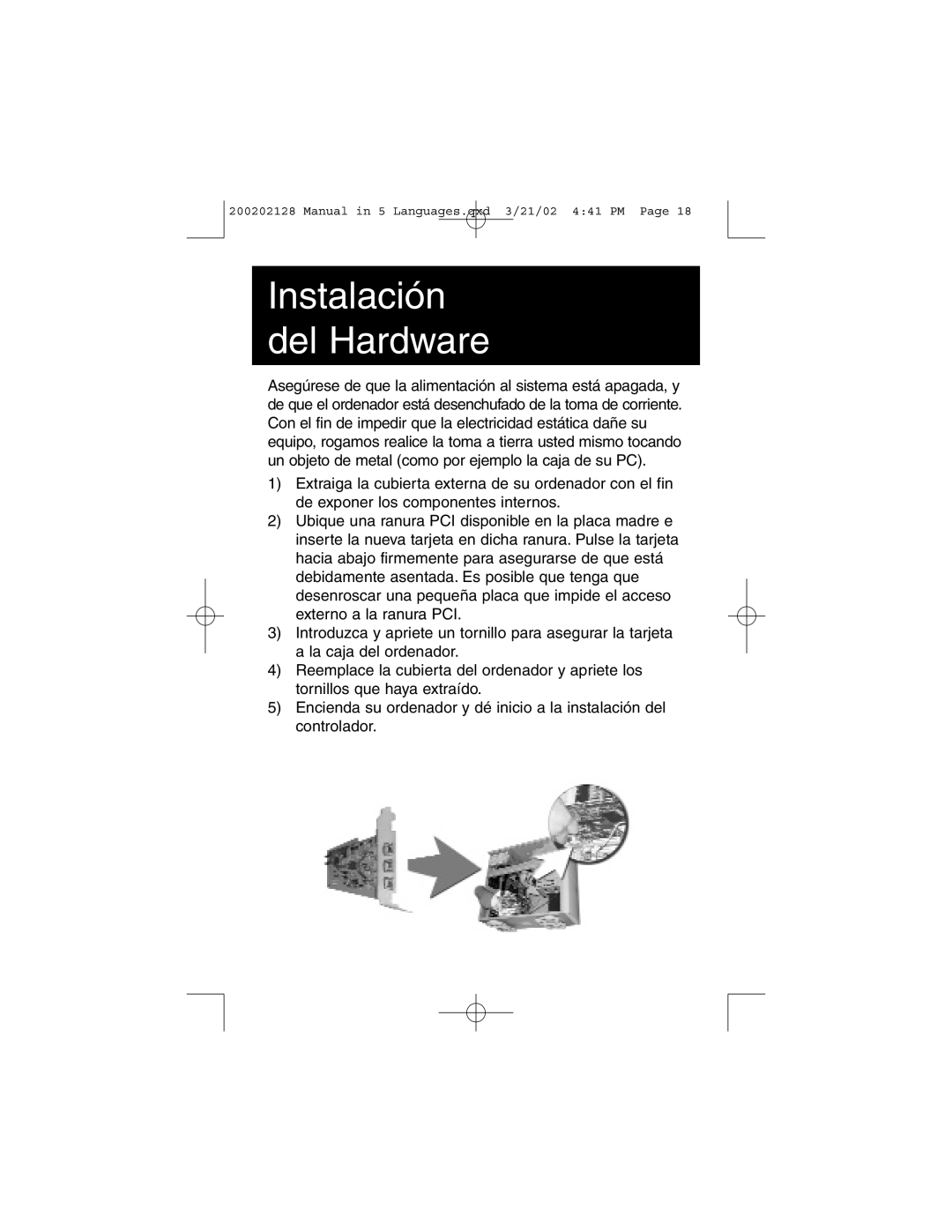 Tripp Lite F200-003-R user manual Instalación del Hardware 