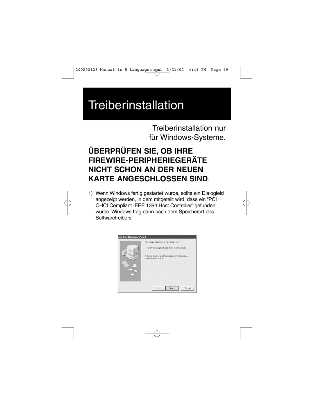 Tripp Lite F200-003-R user manual Treiberinstallation nur für Windows-Systeme 