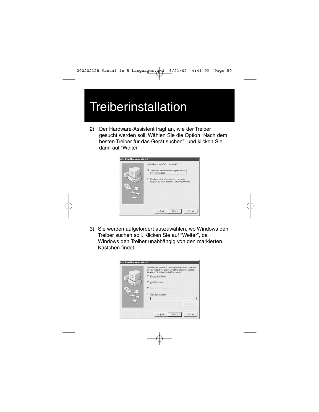 Tripp Lite F200-003-R user manual Treiberinstallation 