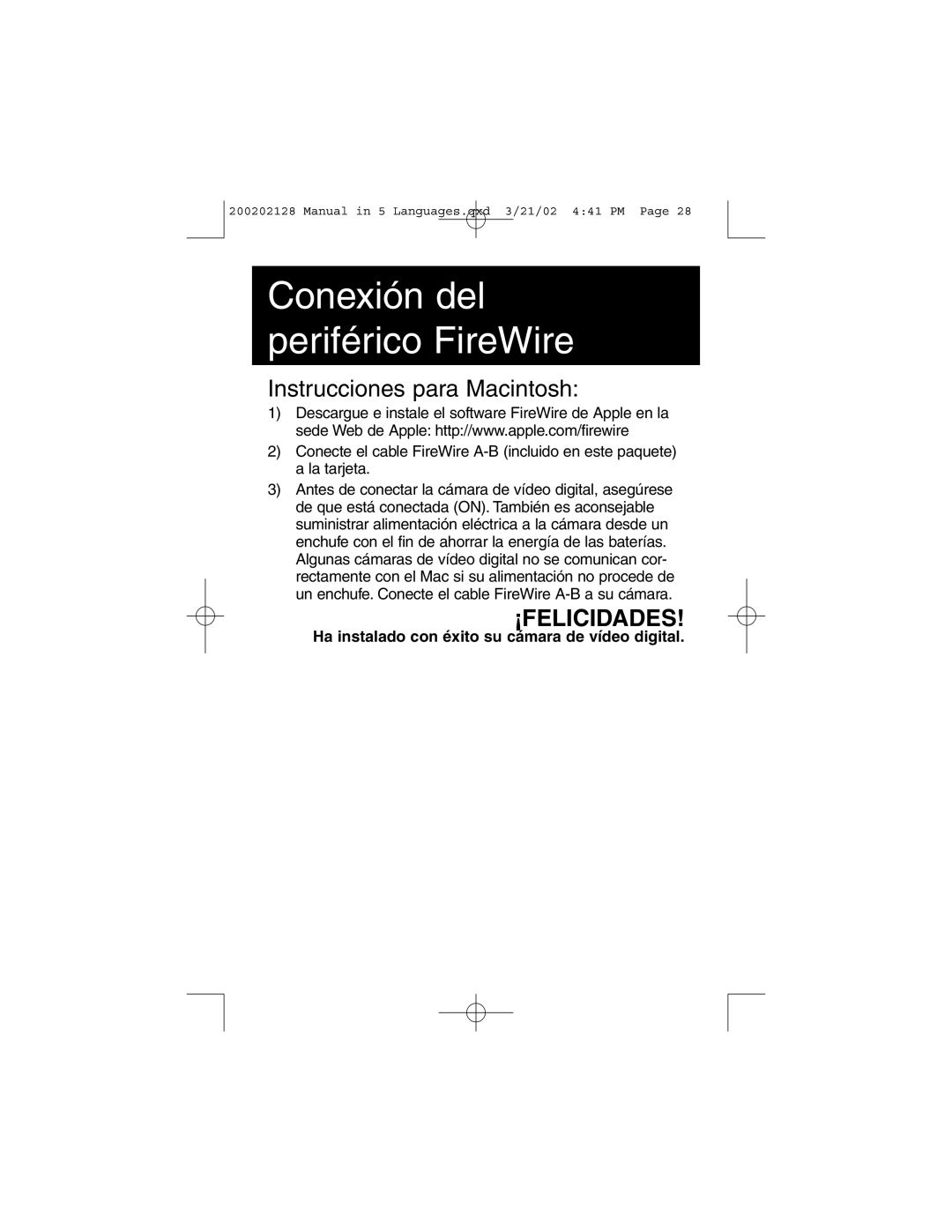 Tripp Lite F200-003-R user manual Instrucciones para Macintosh 