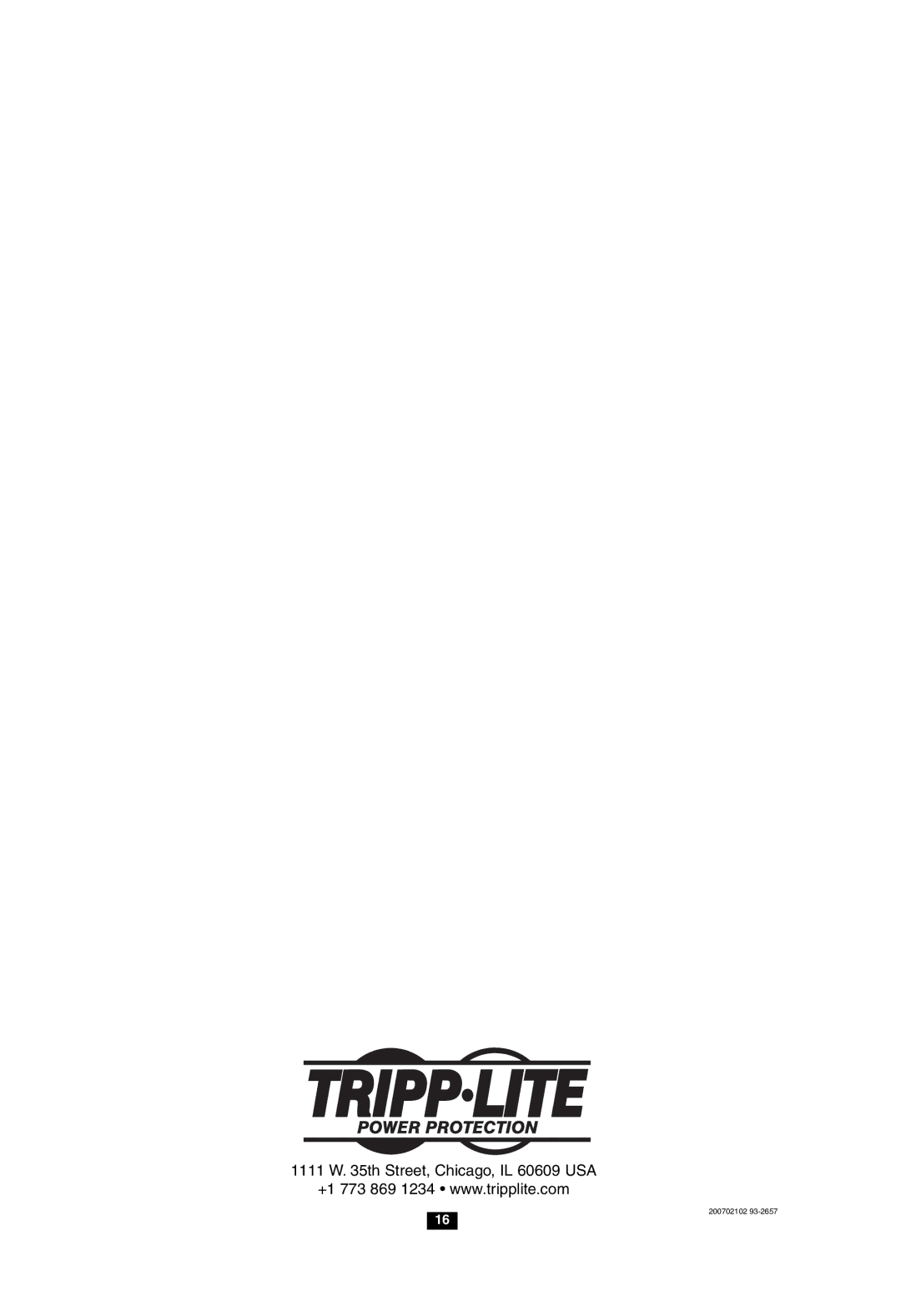 Tripp Lite HCRK-INT owner manual 200702102 