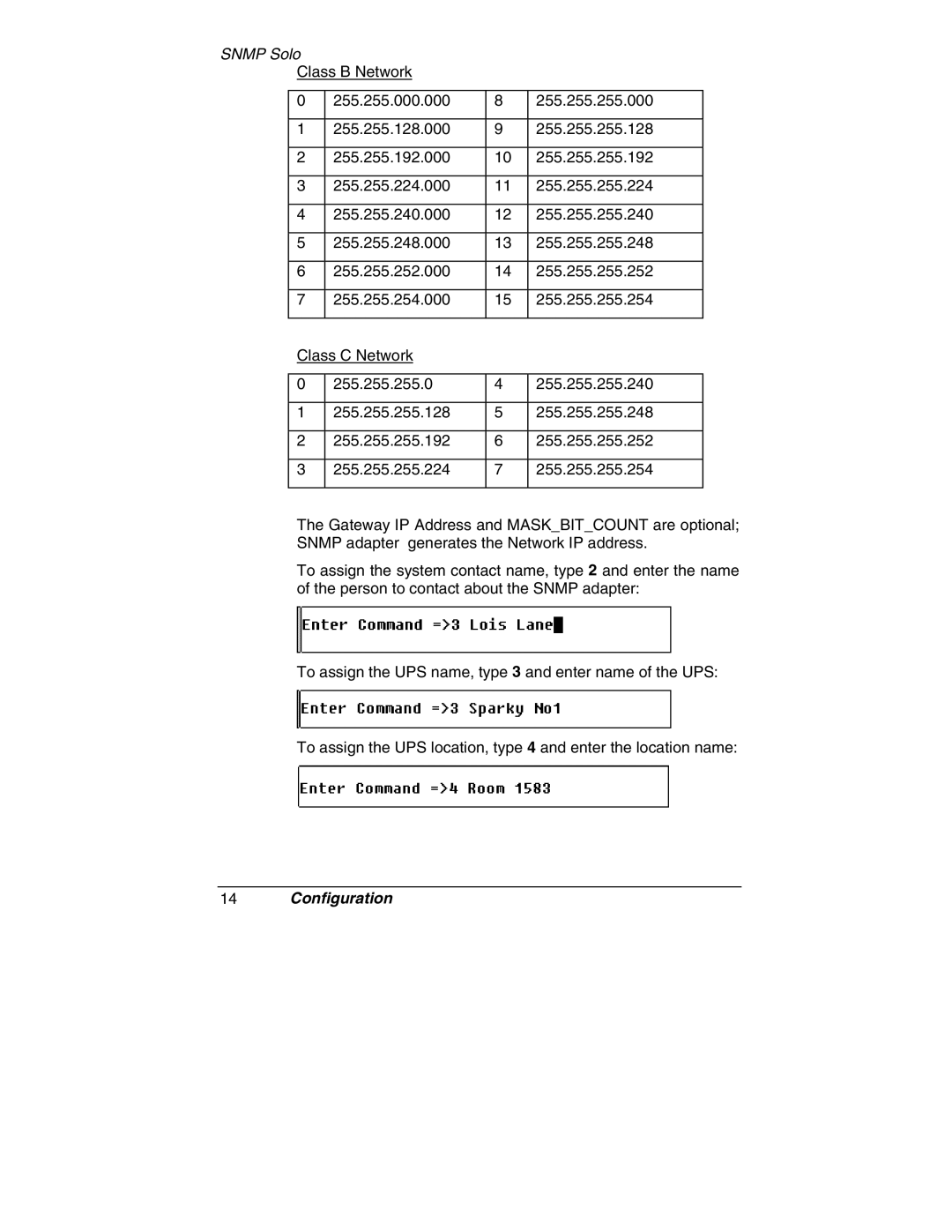 Tripp Lite MT-SE-37/02 owner manual Configuration 