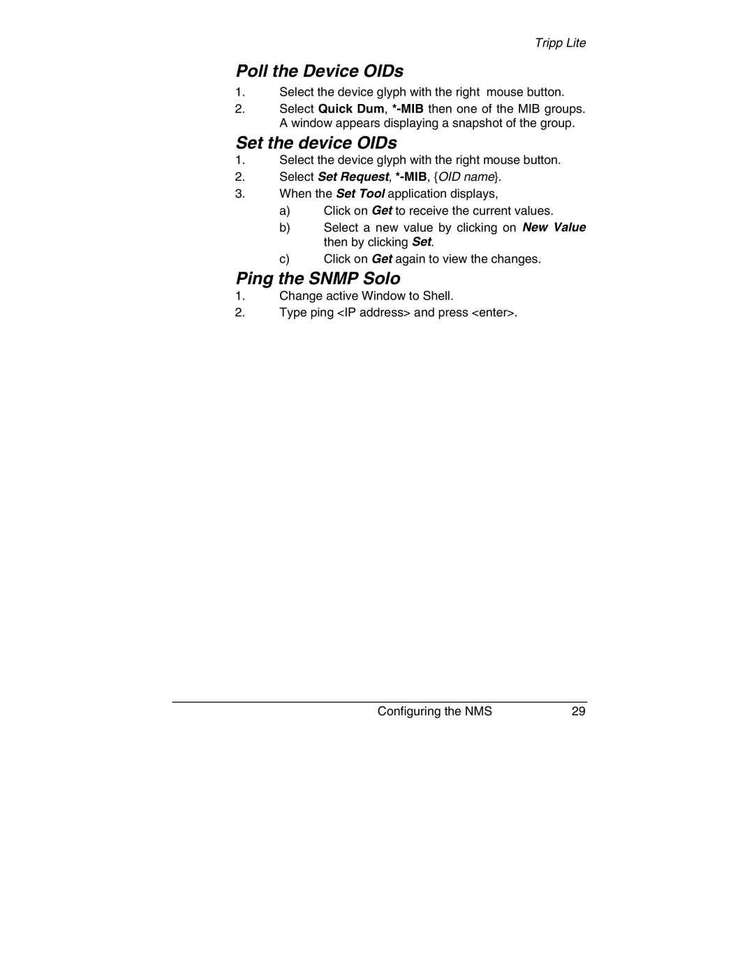 Tripp Lite MT-SE-37/02 owner manual Poll the Device OIDs 