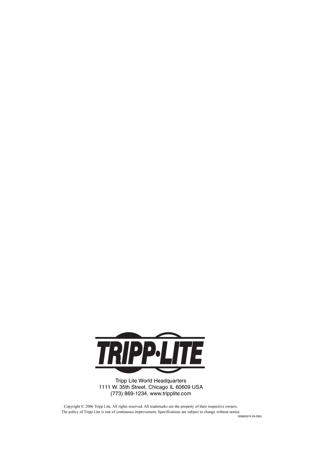 Tripp Lite N784-001-SC, N784-001-ST owner manual 200605219 