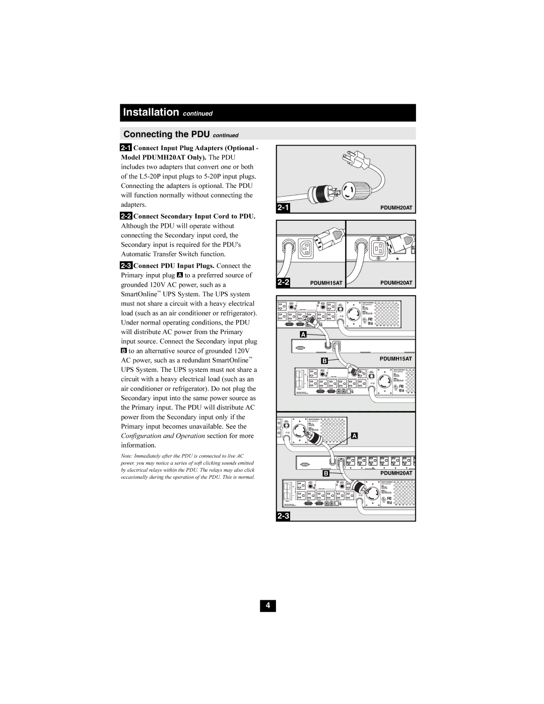 Tripp Lite PDUMH20AT owner manual PDUMH15AT 