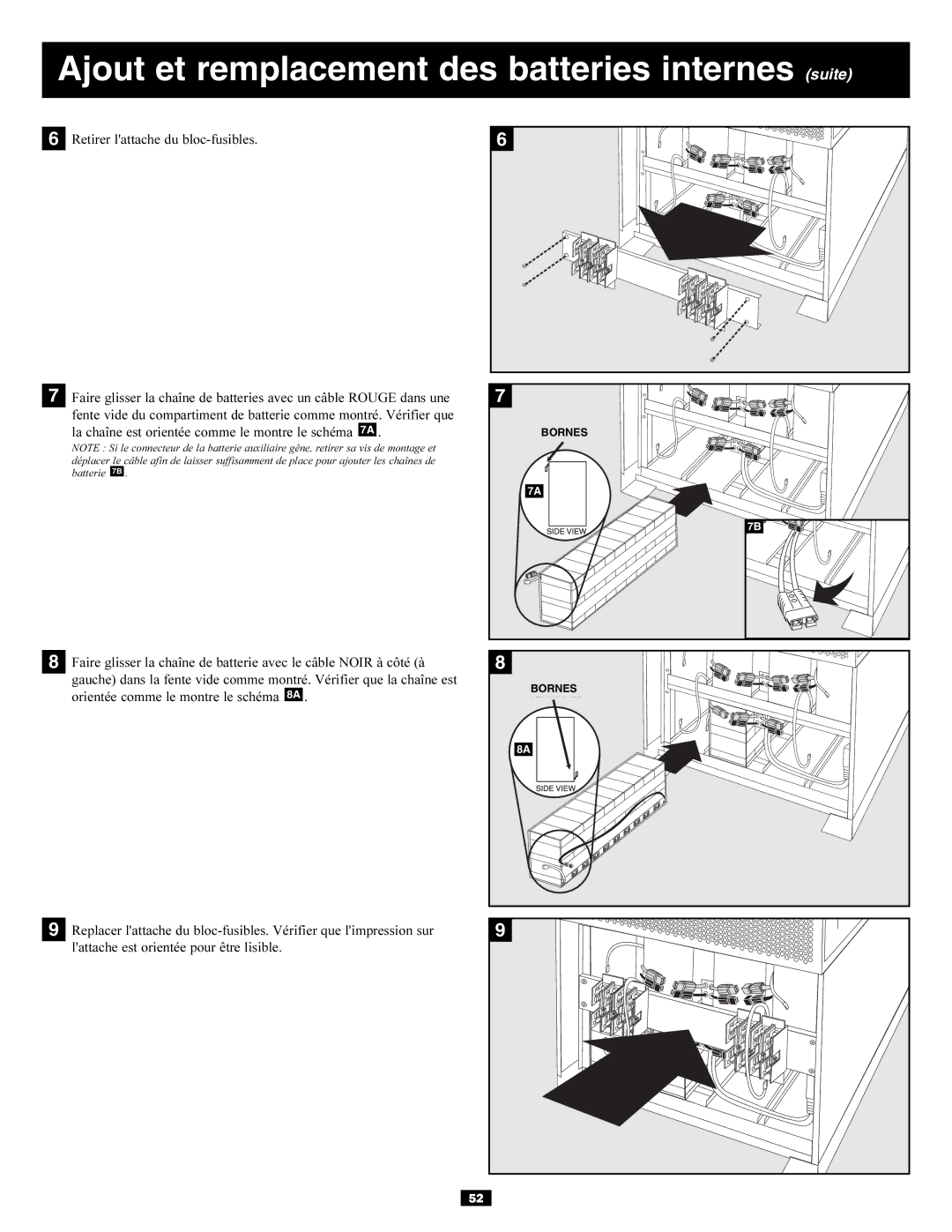 Tripp Lite Power Supply owner manual Bornes 