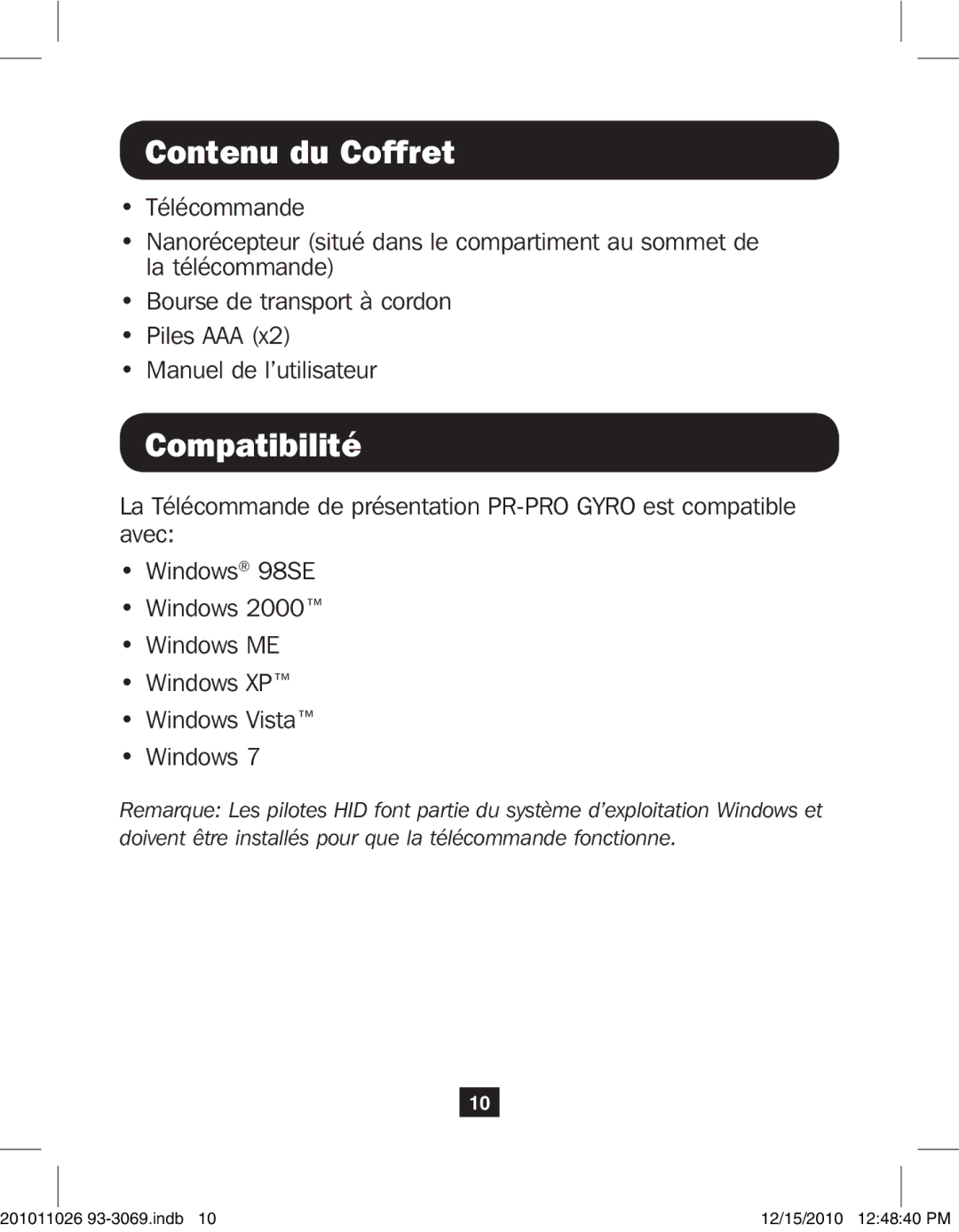 Tripp Lite PR-PR04 warranty Contenu du Coffret, Compatibilité 