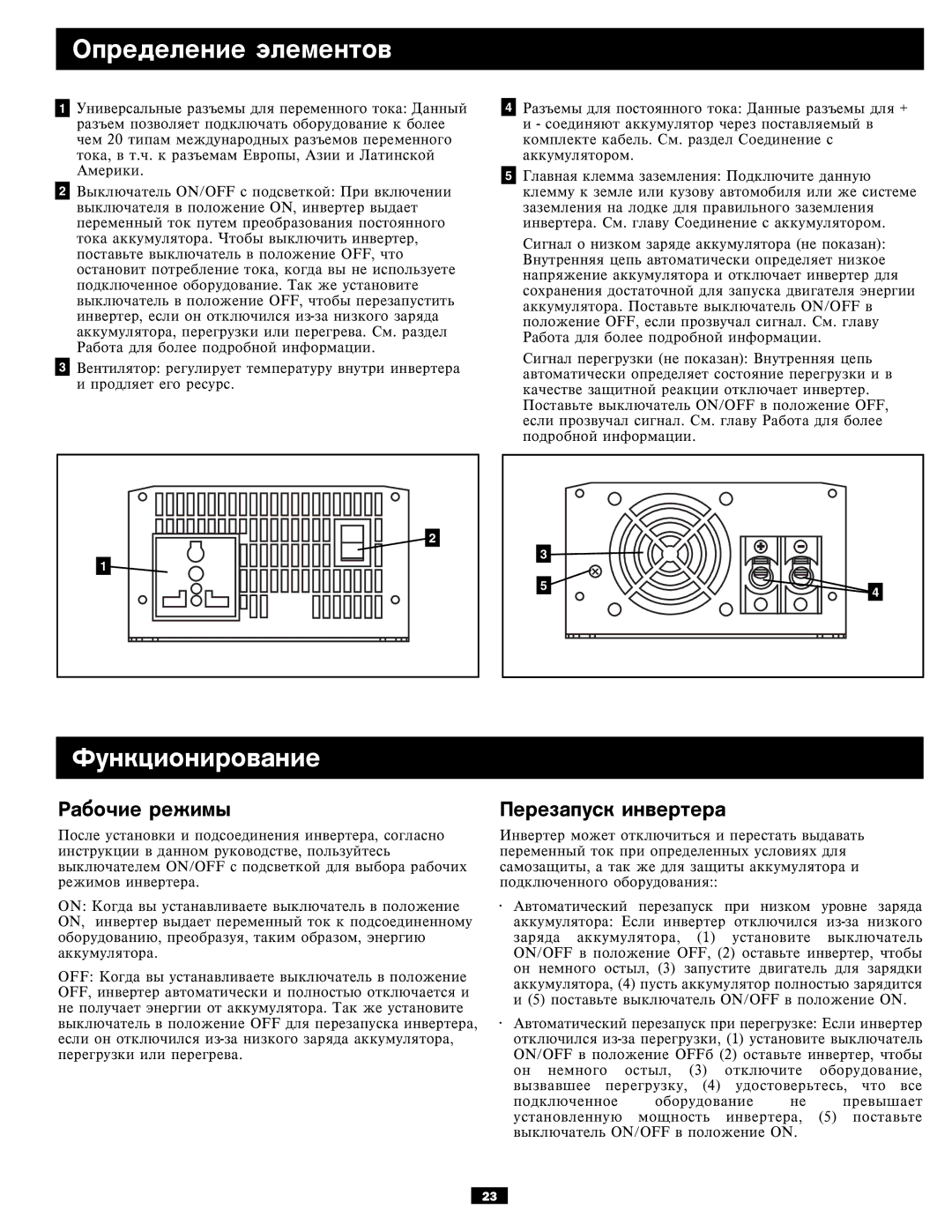 Tripp Lite PVX700 owner manual Îïðåäåëåíèå ýëåìåíòîâ, Ôóíêöèîíèðîâàíèå 