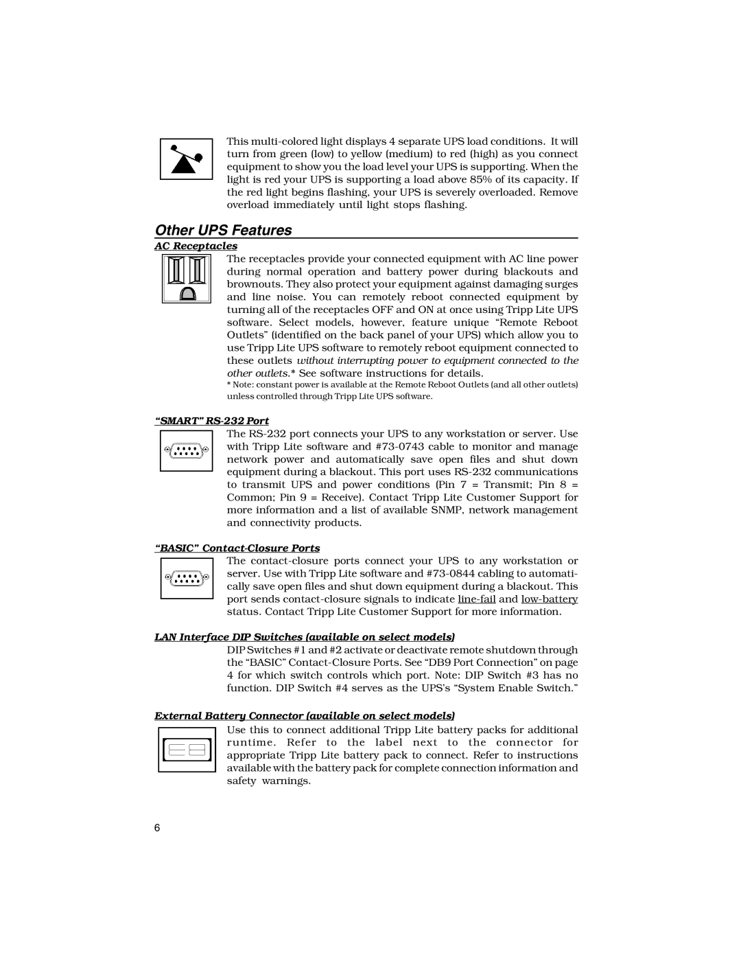 Tripp Lite SmartPro Rackmount owner manual Other UPS Features 