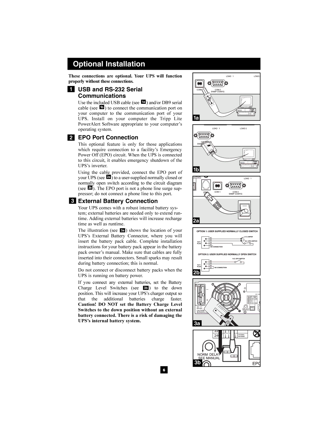 Tripp Lite SMX2200XLRT2U owner manual USB and RS-232 Serial Communications 