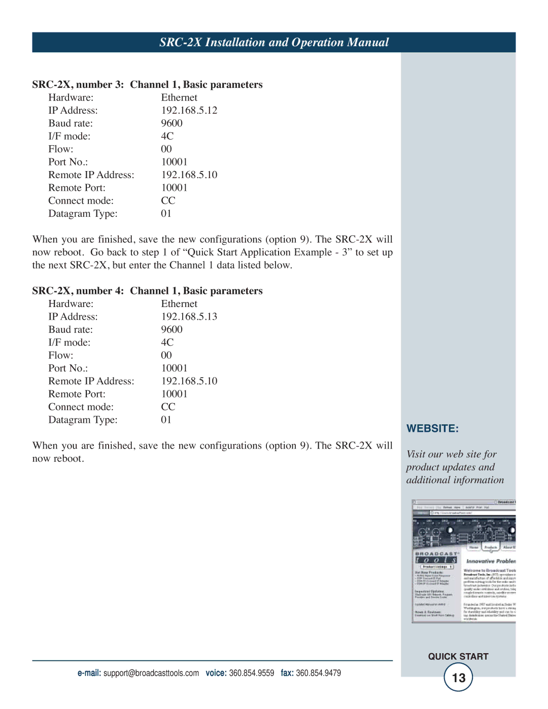 Tripp Lite operation manual SRC-2X, number 3 Channel 1, Basic parameters, SRC-2X, number 4 Channel 1, Basic parameters 